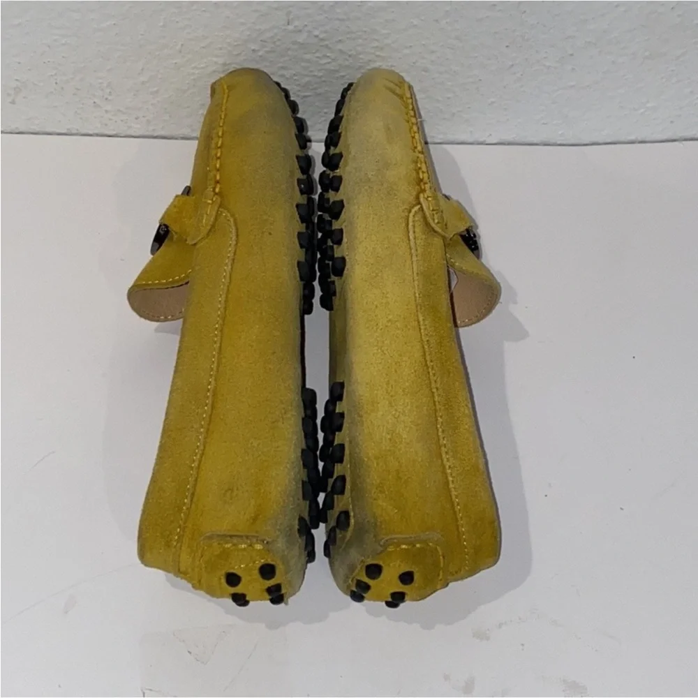 Authentic Versace luxury designer signature suede leather drivers loafers boys 2